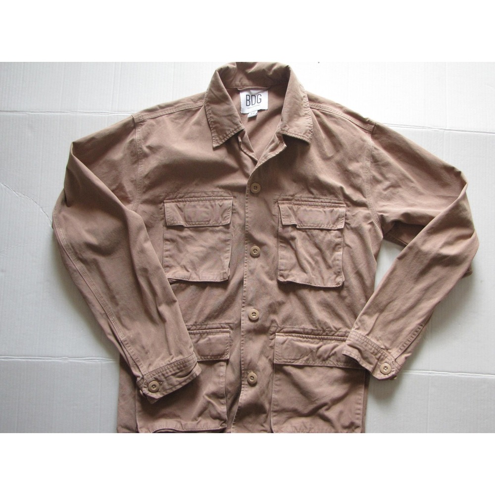 BDG Jacket Mens Medium Brown Utility Field Coat‎ Four Pocket Urban Outfitters